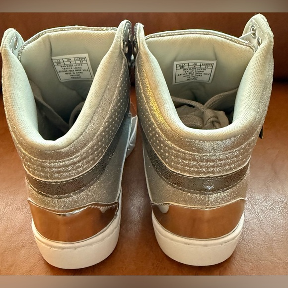 Pastry Pop Tart Hi-Top Dance Sneakers Silver Glitter Women’s 6 NIB - Picture 5 of 11